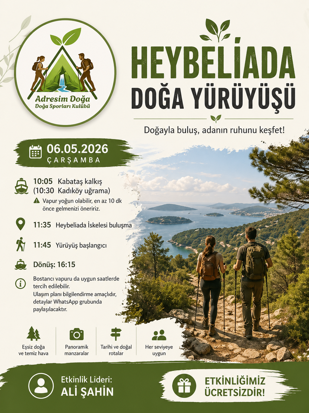 06.05.2026 HEYBELİADA DOĞA YÜRÜYÜŞÜ