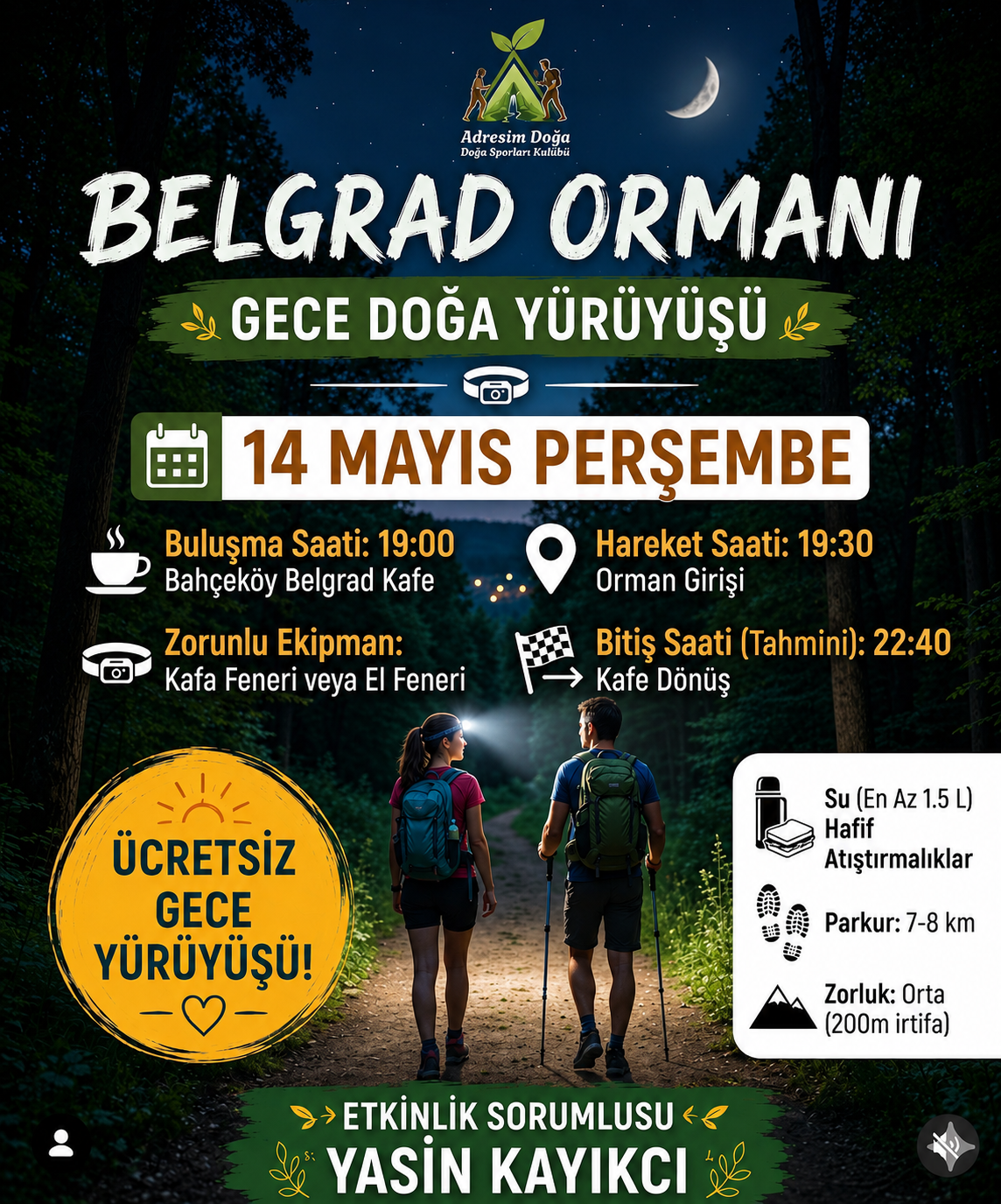 🦉🌙 BELGRAD ORMANI GECE YÜRÜYÜŞÜ 🌟