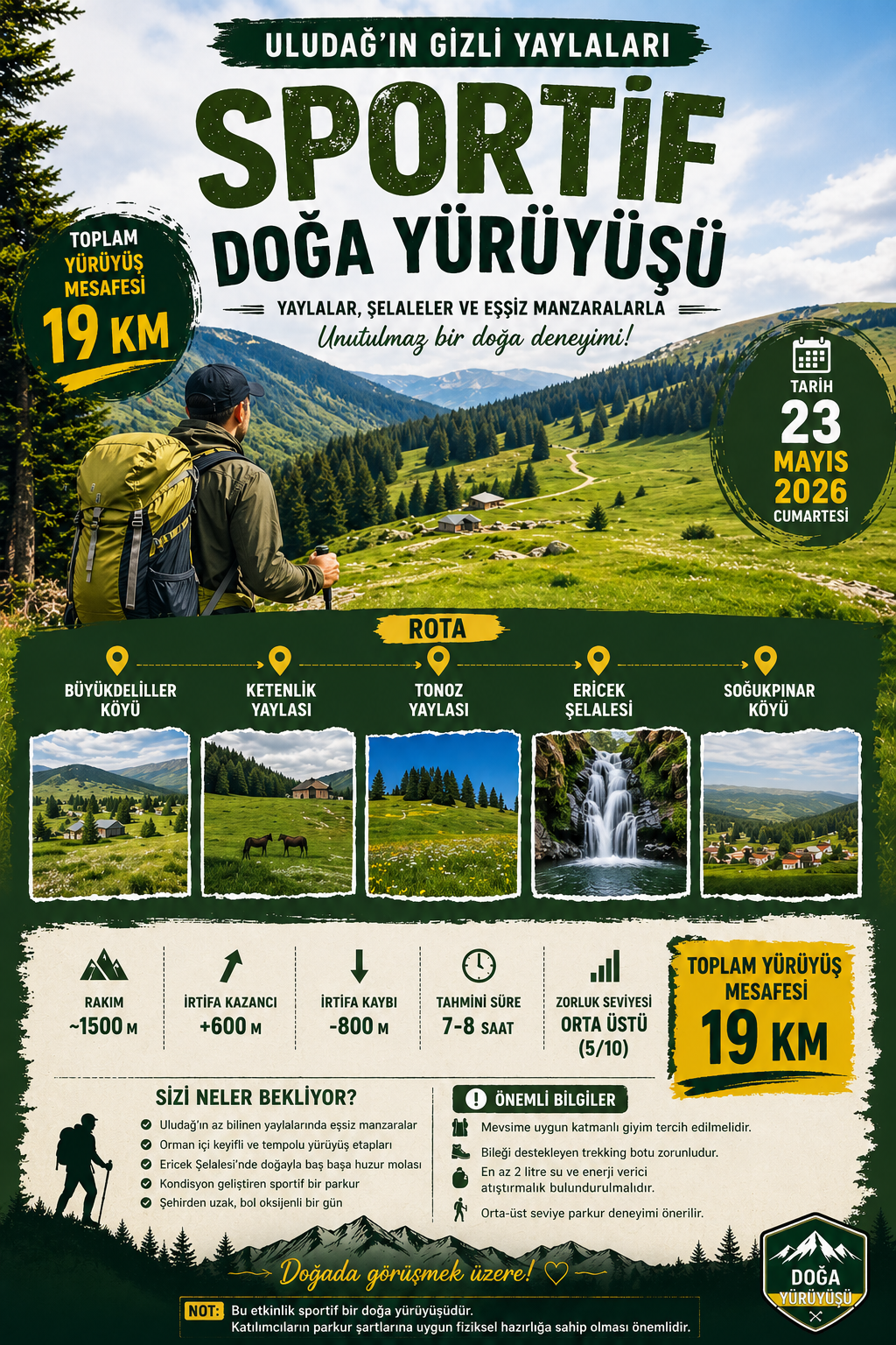 ULUŞEHRİN GİZLİ YAYLALARI SPORTİF DOĞA YÜRÜYÜŞÜ