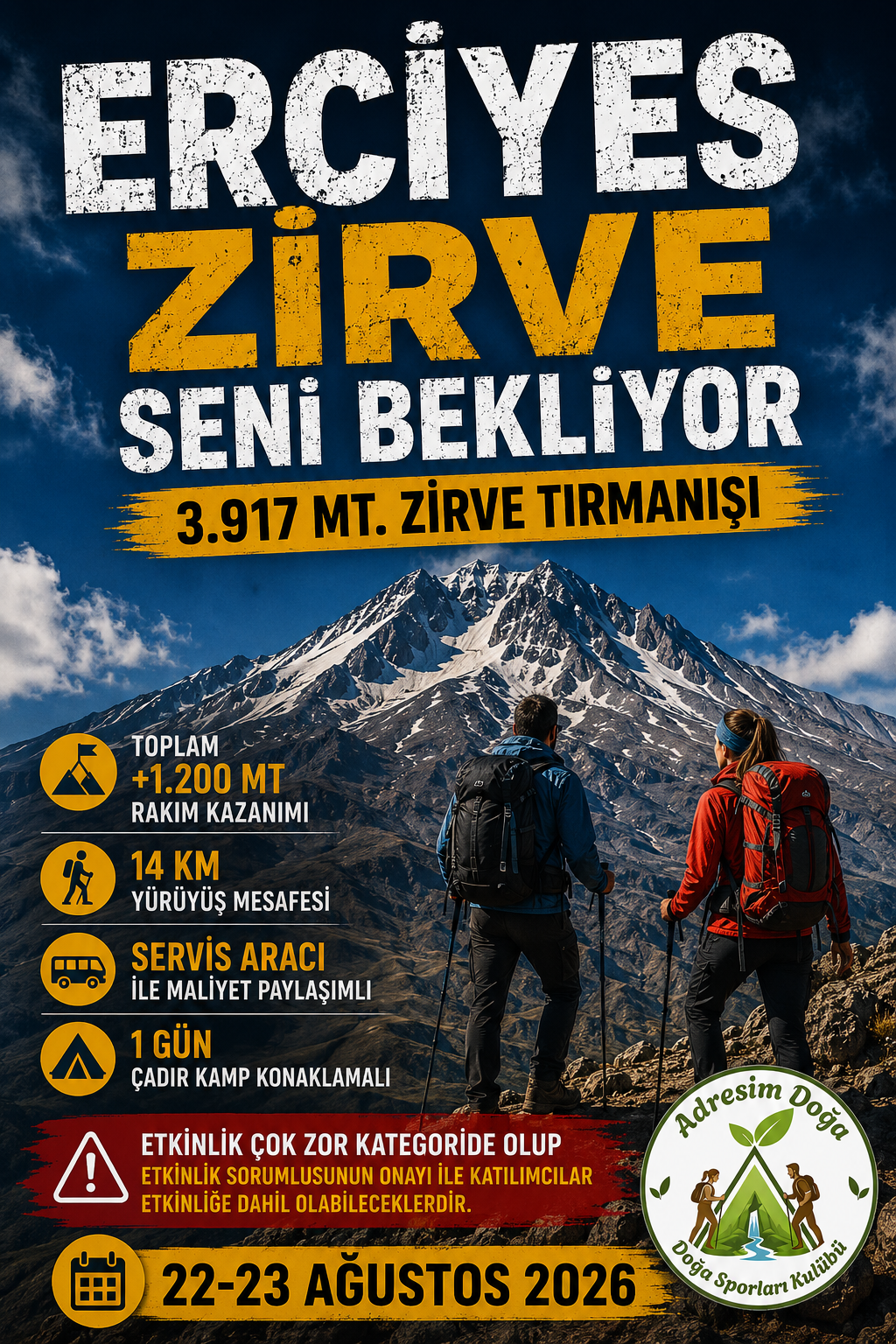 ERCİYES ZİRVE SENİ BEKLİYOR