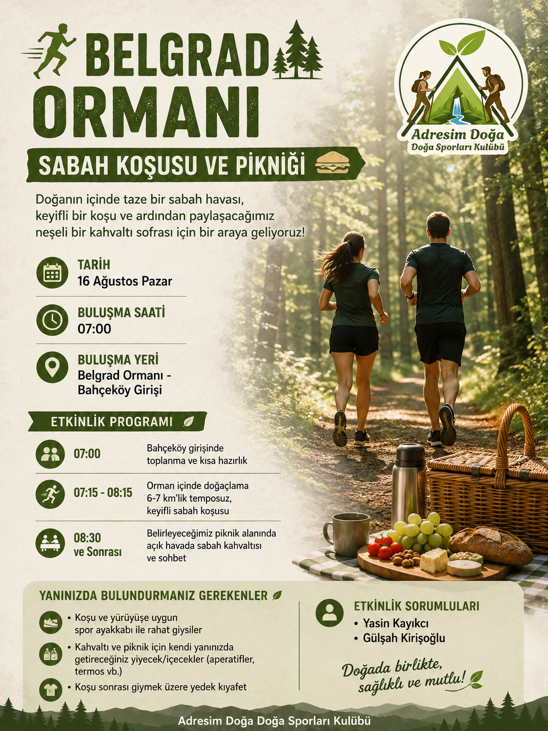 BELGRAD ORMANI SABAH KOŞUSU VE PİKNİĞİ